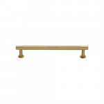 M Marcus Heritage Brass Partial Knurled Design Cabinet Pull with Rose 128mm Centre to Centre